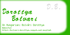 dorottya bolvari business card