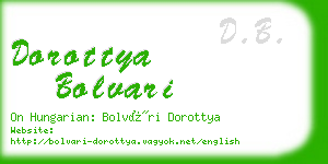 dorottya bolvari business card